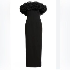 Sonya Moda Florence Off The Shoulder Black Midi Dress XL